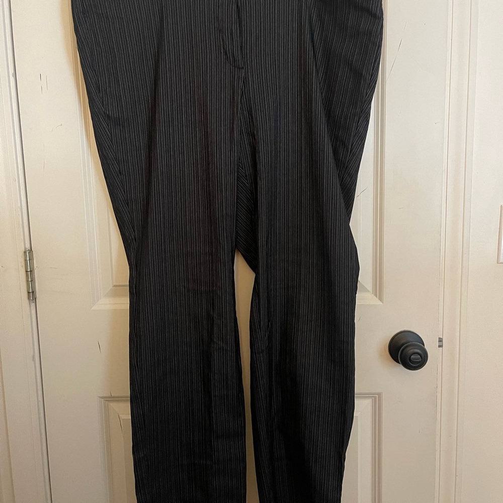 Pinstriped dress pants